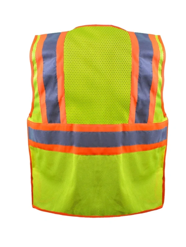 OccuNomix 8 pocket-5 Pt. Break-Away Mesh Two Tone Vest - Image 2