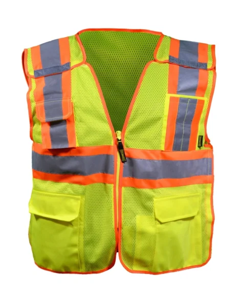 OccuNomix 8 pocket-5 Pt. Break-Away Mesh Two Tone Vest