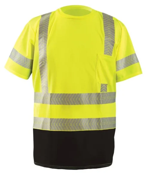 Short Sleeve Segmented Tape Black Bottom W-Pocket Class 3